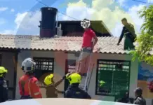Se quería volar por los techos y terminó capturado por violencia intrafamiliar
