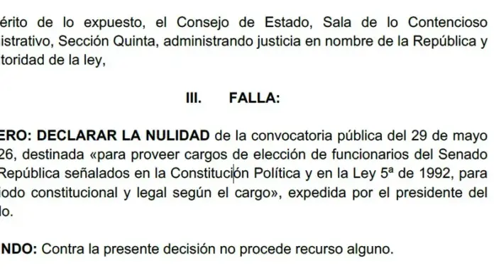 Se cayó elección de los secretarios del senado de la República